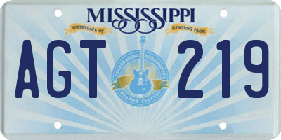 MS license plate AGT219
