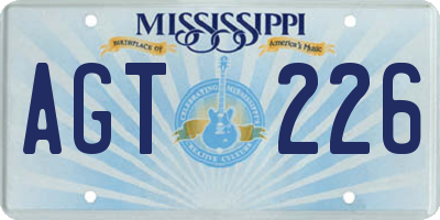 MS license plate AGT226