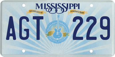 MS license plate AGT229