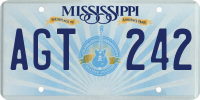 MS license plate AGT242
