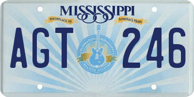 MS license plate AGT246