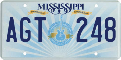 MS license plate AGT248