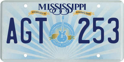 MS license plate AGT253