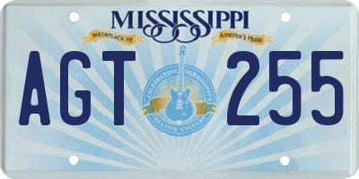 MS license plate AGT255