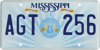 MS license plate AGT256