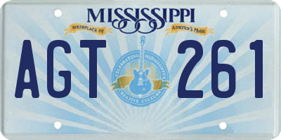 MS license plate AGT261