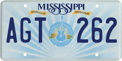 MS license plate AGT262