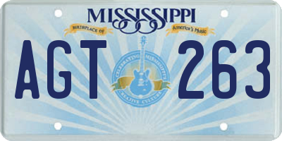 MS license plate AGT263