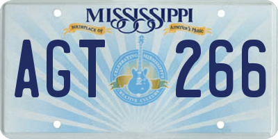 MS license plate AGT266