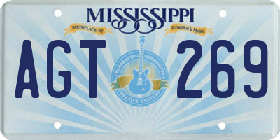 MS license plate AGT269