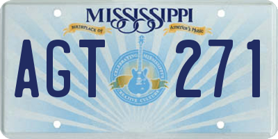 MS license plate AGT271