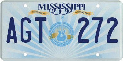 MS license plate AGT272