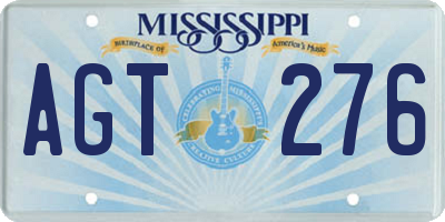 MS license plate AGT276