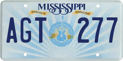 MS license plate AGT277