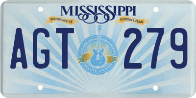 MS license plate AGT279
