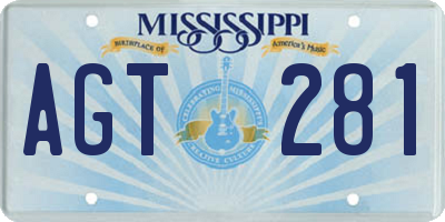 MS license plate AGT281