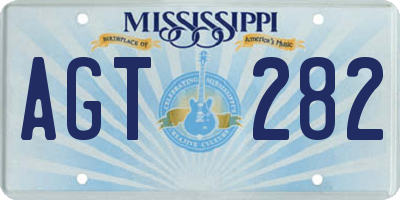 MS license plate AGT282