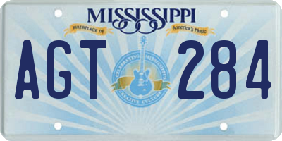 MS license plate AGT284