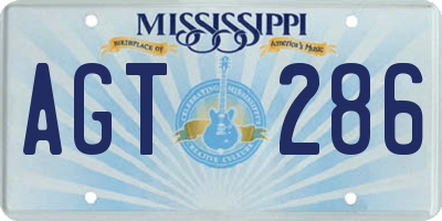 MS license plate AGT286