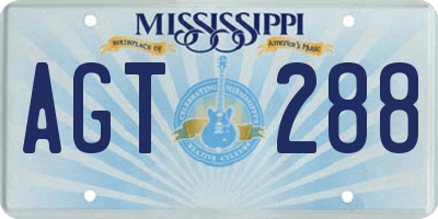 MS license plate AGT288