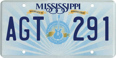 MS license plate AGT291