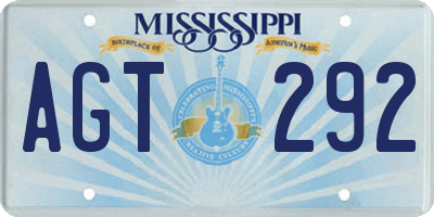 MS license plate AGT292