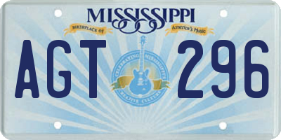 MS license plate AGT296