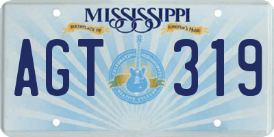 MS license plate AGT319