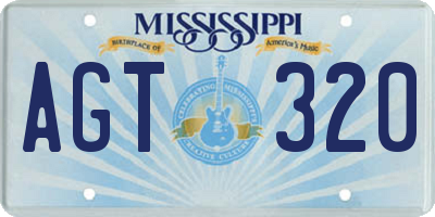 MS license plate AGT320