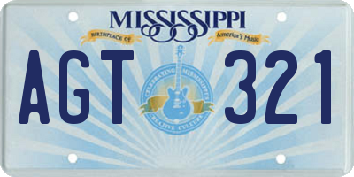 MS license plate AGT321