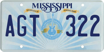 MS license plate AGT322