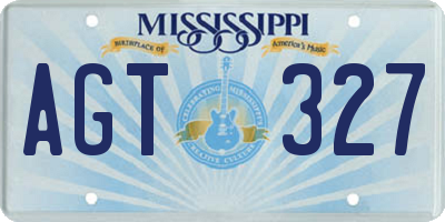 MS license plate AGT327