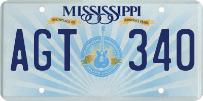MS license plate AGT340