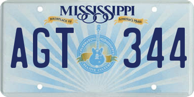 MS license plate AGT344