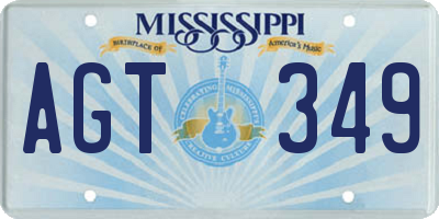 MS license plate AGT349