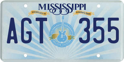MS license plate AGT355