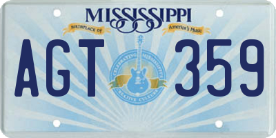 MS license plate AGT359