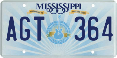 MS license plate AGT364