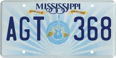 MS license plate AGT368