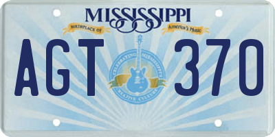 MS license plate AGT370