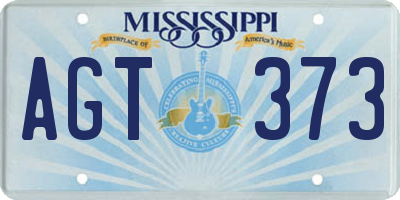 MS license plate AGT373