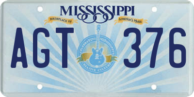MS license plate AGT376