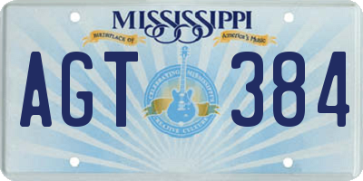MS license plate AGT384