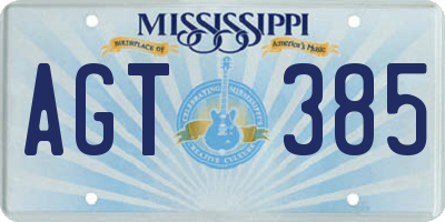 MS license plate AGT385