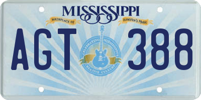 MS license plate AGT388