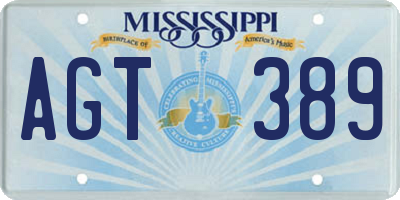 MS license plate AGT389