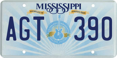 MS license plate AGT390