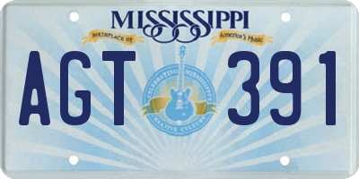 MS license plate AGT391