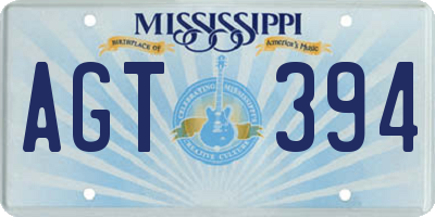 MS license plate AGT394