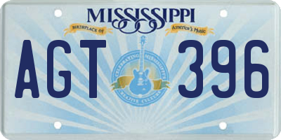 MS license plate AGT396